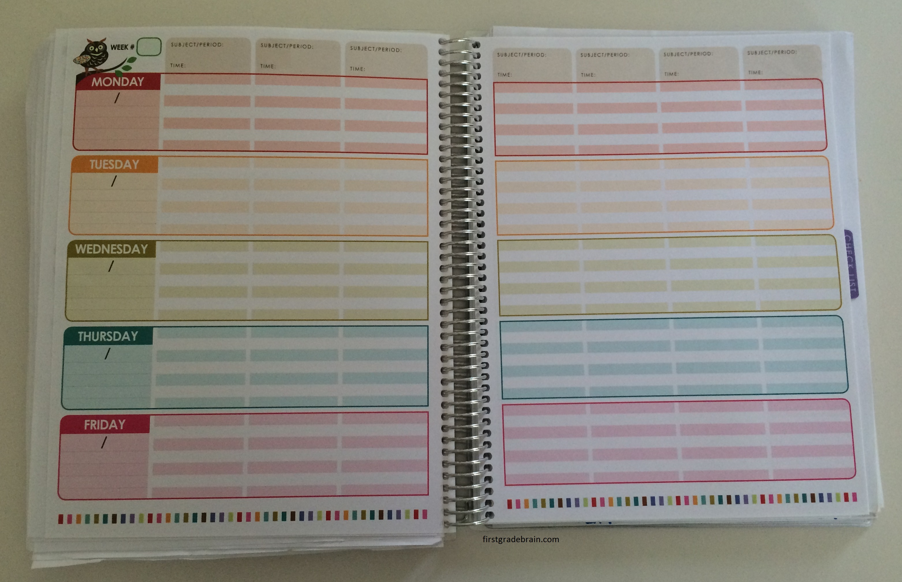 teacher lesson planner and record book